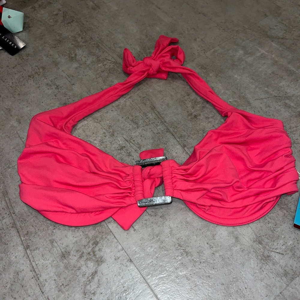 Letarte Underwire Halter Top Pink Size Medium